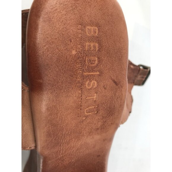 Bed Stu Kenya Platform Sandals Women's 11 Bown Leather Buckle Chunky Gladiator - Picture 12 of 15